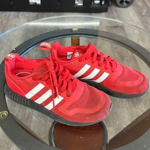 Red kids adidas shoes size 1